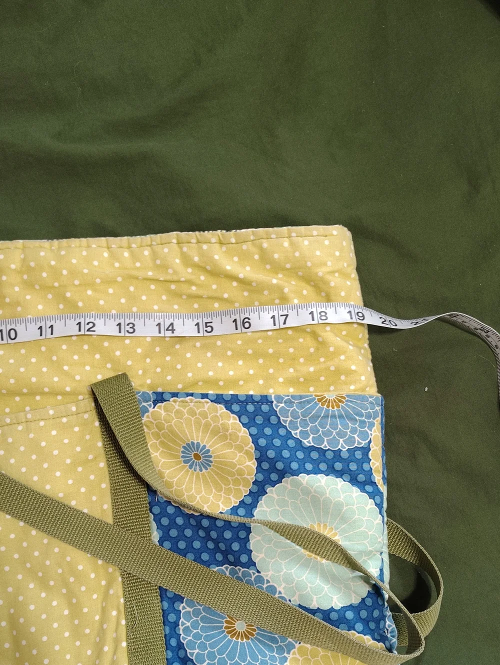 Large Handmade Washable Diaper Tote With Matching Changing Mat